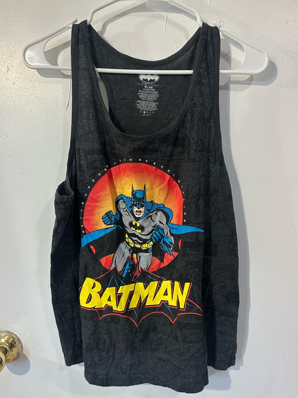 Batman Graphic Tank Top - Black